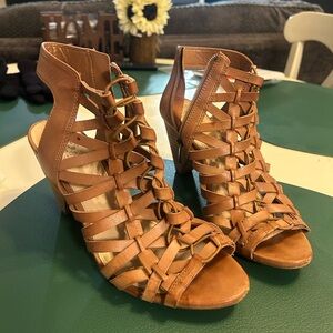 Vince Camuto Brown Strappy Sandals